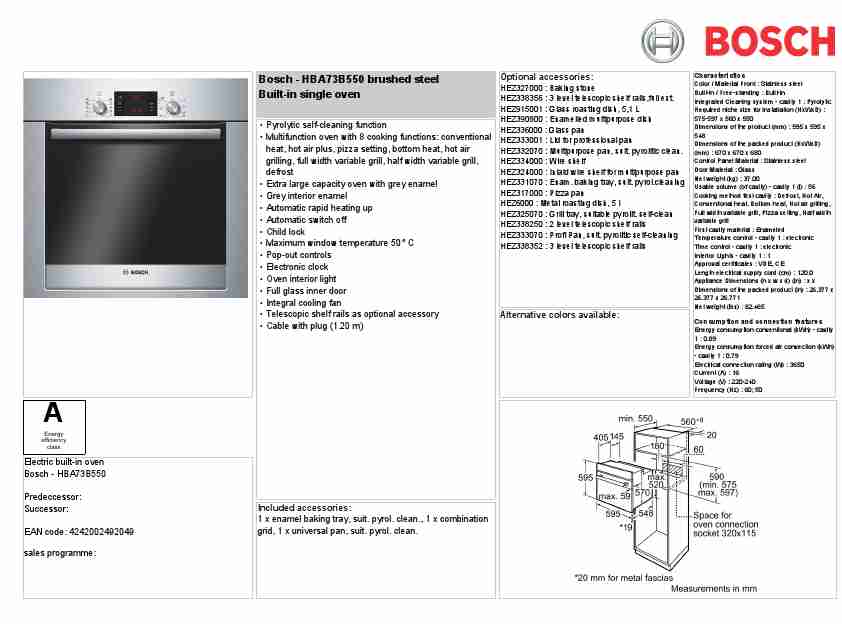 Bosch Appliances Oven HBA738550-page_pdf